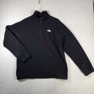The North Face Men's Black 1/4 Zip Fleece Pullover Sweater Size XL